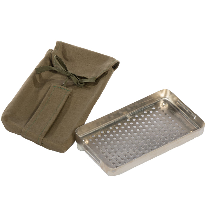 Czech Army Stainless Steel Steriliser Grill – Grade A with Fabric Pouch