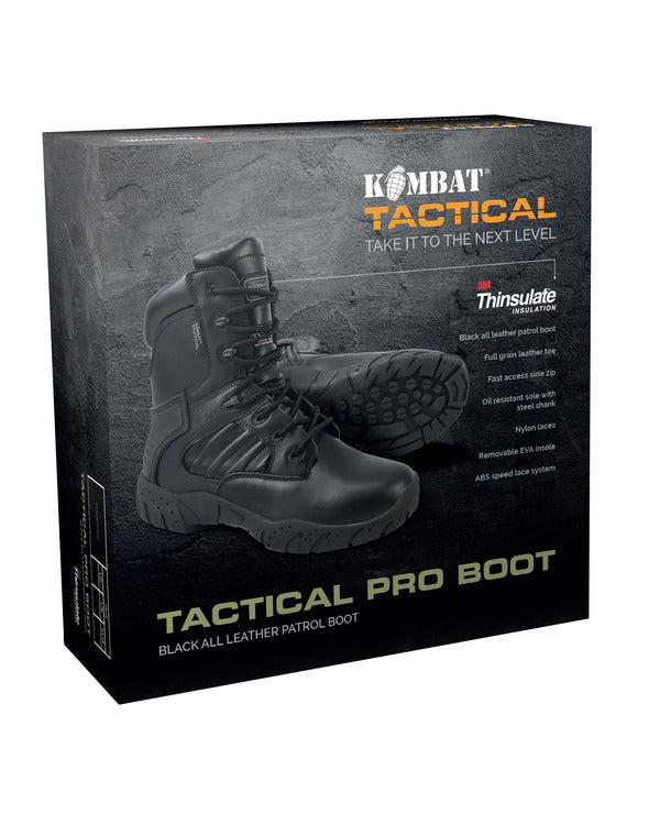 Tactical Pro Boot black - oil resistant Kombat UK sole
