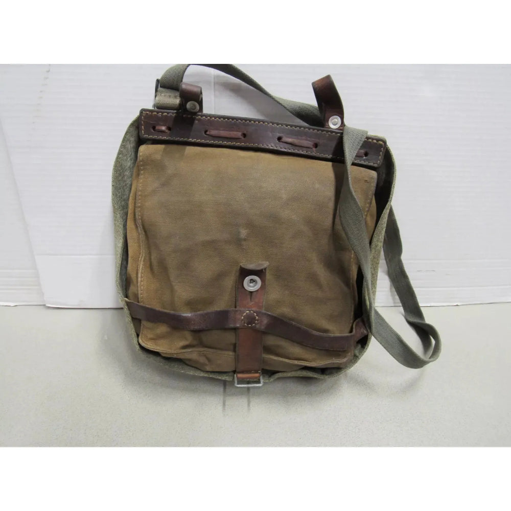 Vintage Swiss Army Salt & Pepper Bread Bag / Pannier