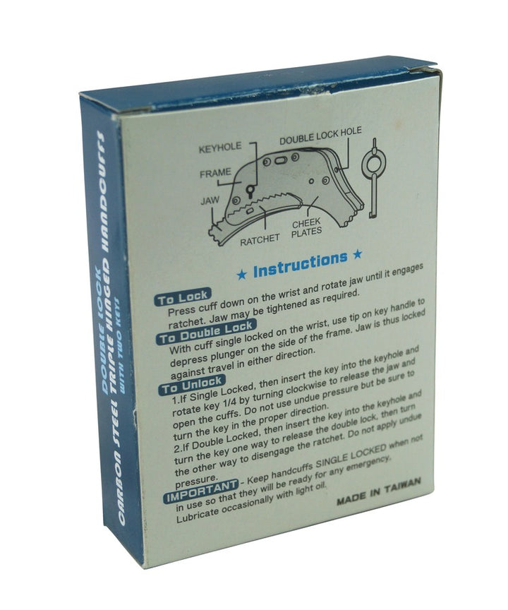 Triple Hinged Elite Speed Cuffs - Silver 0208