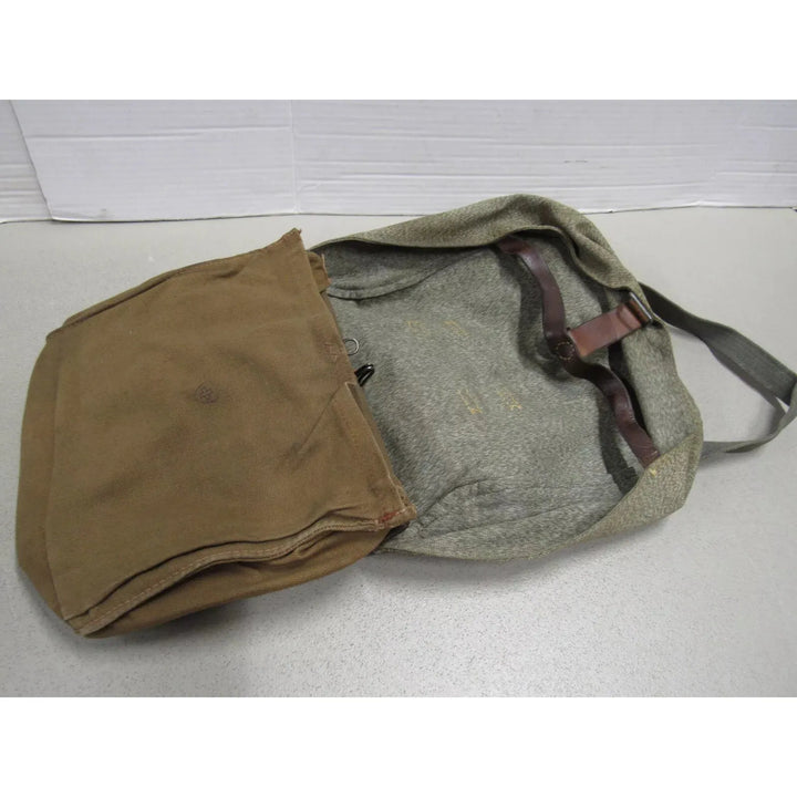 Vintage Swiss Army Salt & Pepper Bread Bag / Pannier