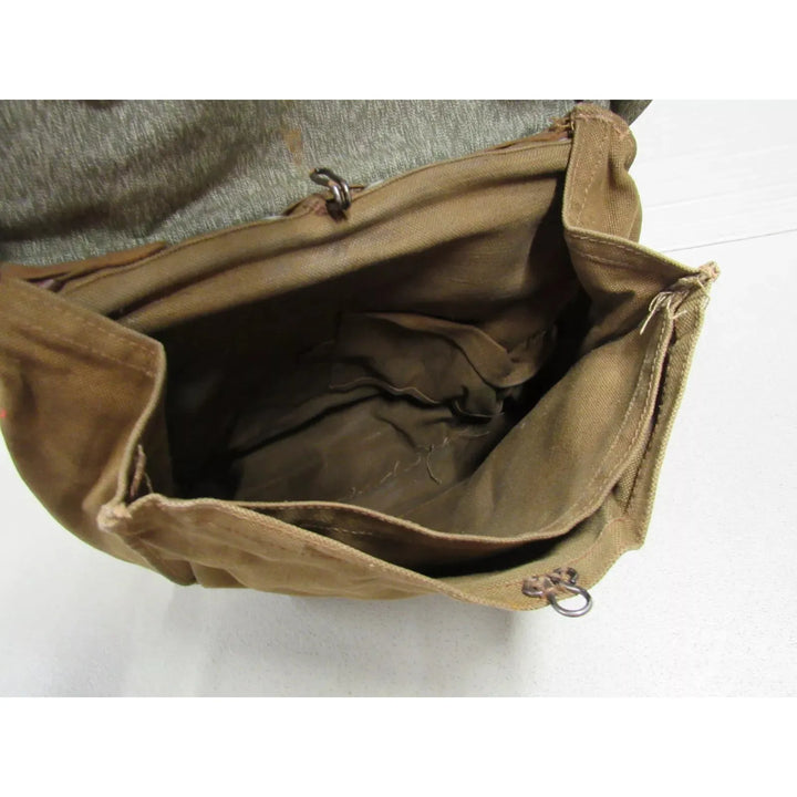 Vintage Swiss Army Salt & Pepper Bread Bag / Pannier