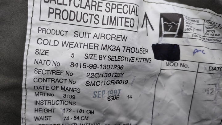 Cold Weather Mk3A Suit Air Crew