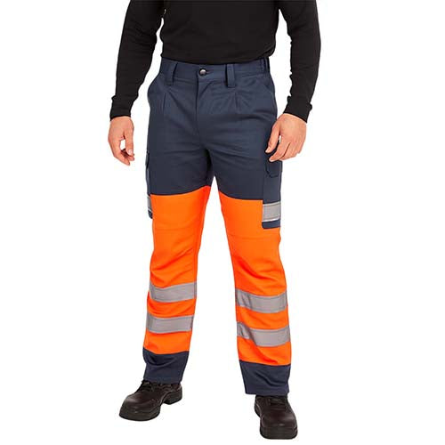 Hi Vis Cargo Work Trousers / Regular - Clearance-4