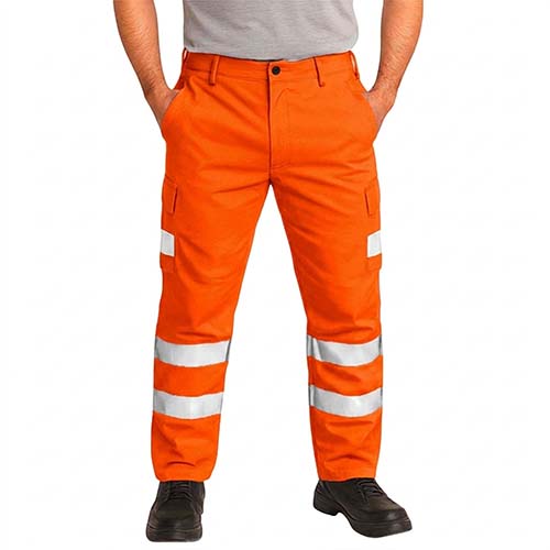 Hi Vis Cargo Work Trousers / Regular - Clearance-8