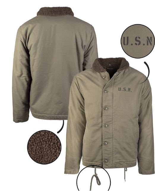 US Navy OD Navy Deck Jacket N-1 - New (Due in stock 24/11/25)