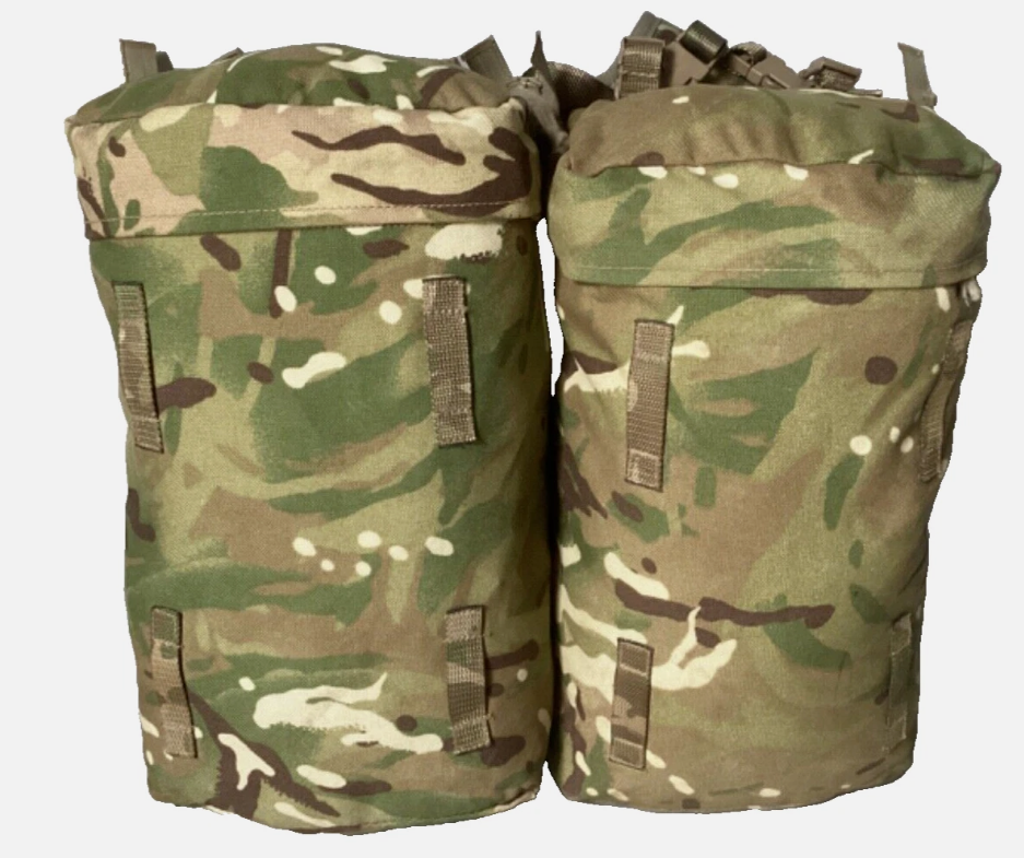 Genuine British Army MTP Side Pouch Set with OG Yoke (Rocket Pouches) – Grade A