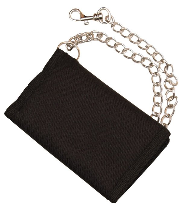 Military black Wallet and chain