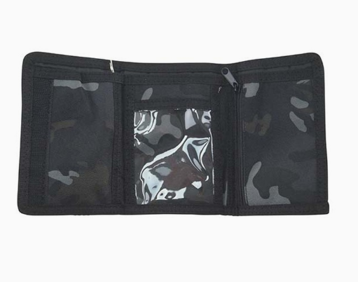 Military black Wallet and chain