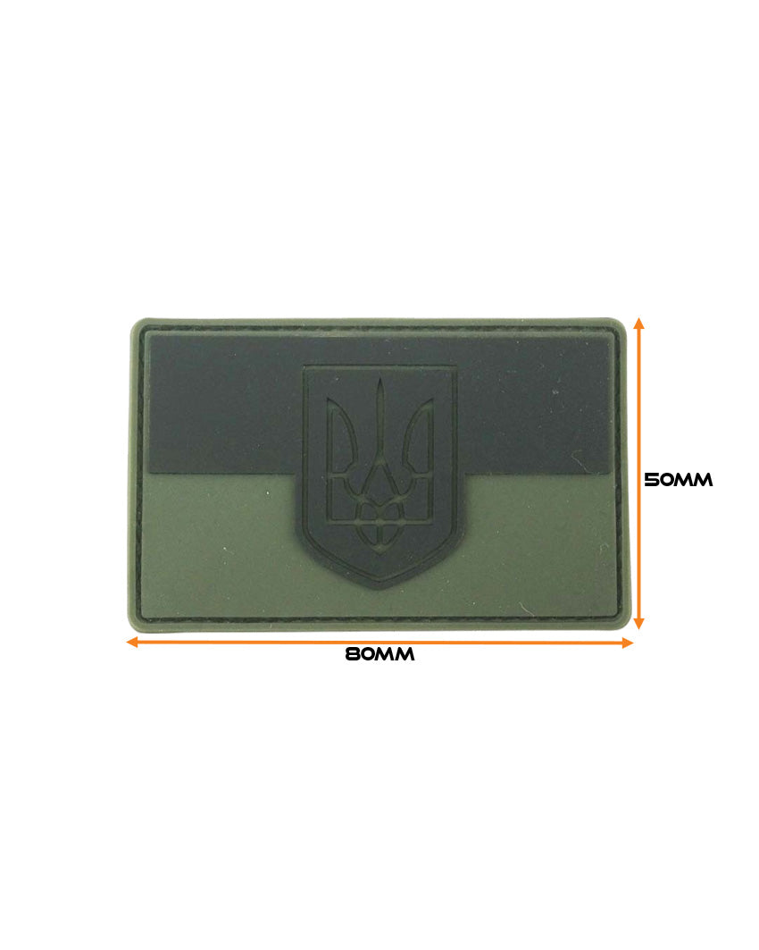 Ukraine National Flag – Subdued Black/Green PVC Tactical Patch