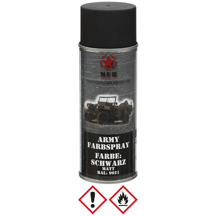 Black Matt - Military Spray Paint 400ml