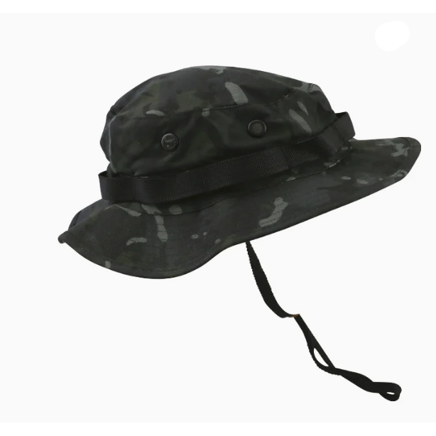 Boonie hat US style jungle hat in black BTP camouflage