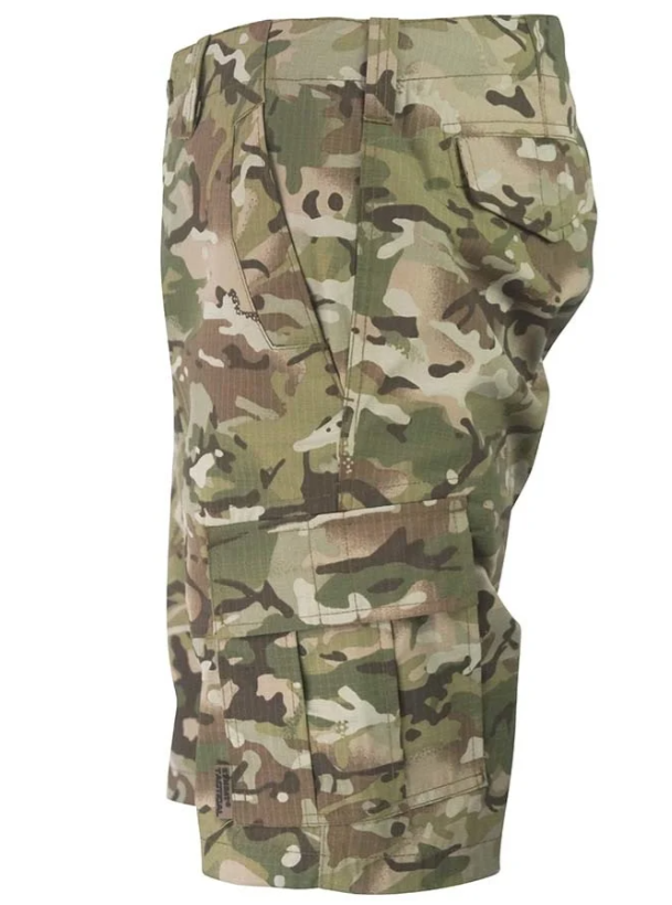 Camouflage pants on a white background