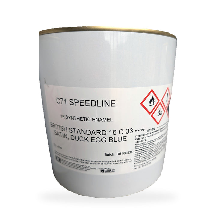 HMG C71 Speedline Duck Egg Blue BS 16C33 Satin 2.5L tin - 1K synthetic enamel military vehicle paint