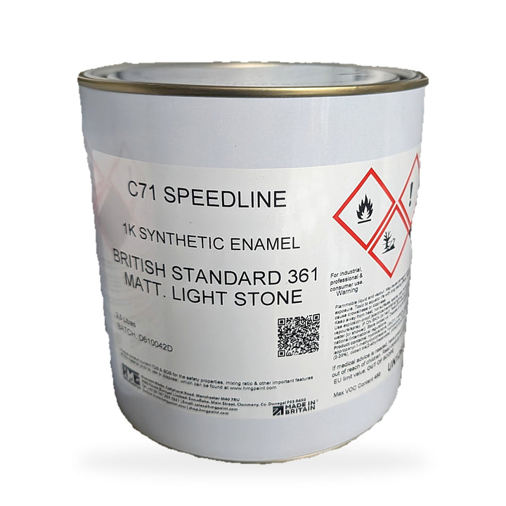 HMG C71 Speedline Light Stone BS361 Matt 2.5L tin - 1K synthetic enamel military vehicle paint