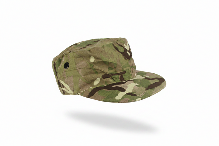 British Army Combat Cap MTP (Crap Hat) - Grade A British Surplus Hat, Cap Cold Weather MTP profile view - NSN 8415-99-9158-233