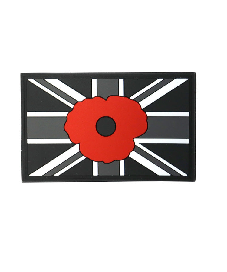 Union Jack &amp; Poppy Commemorative PVC Patch