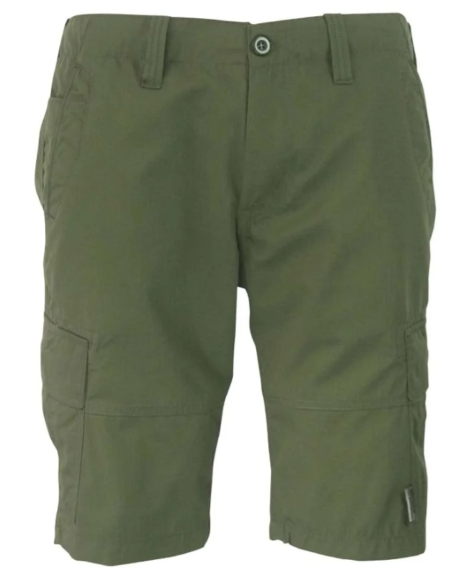 Green shorts on a white background