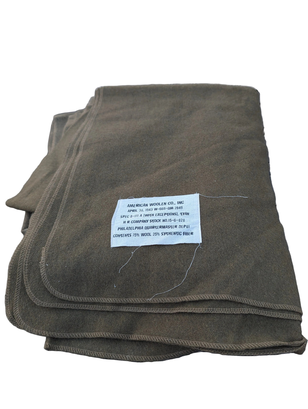 WW2 US GI Style Mustard Brown Wool Blanket (Reproduction)