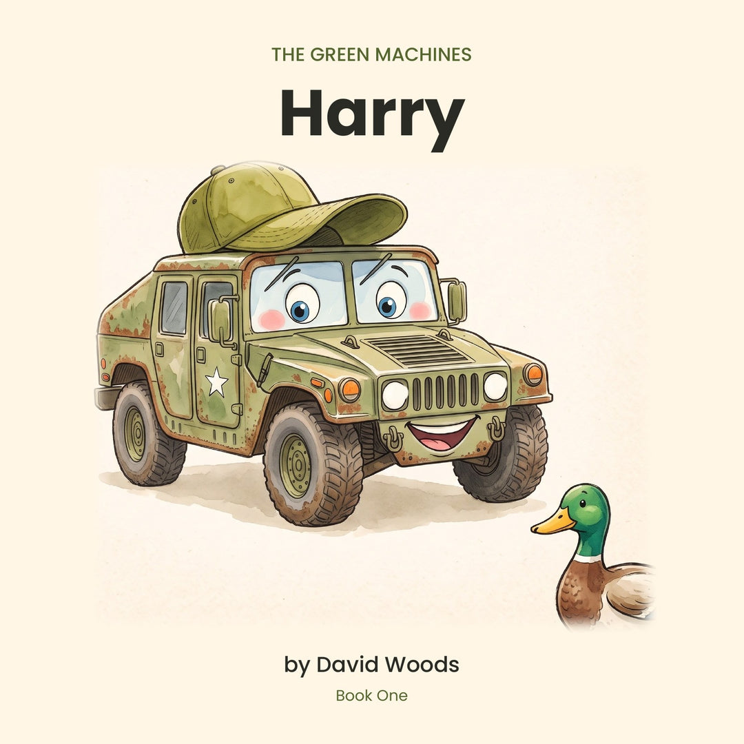 Front cover of Harry, The Green Machines Book One, a children's picture book by David Woods