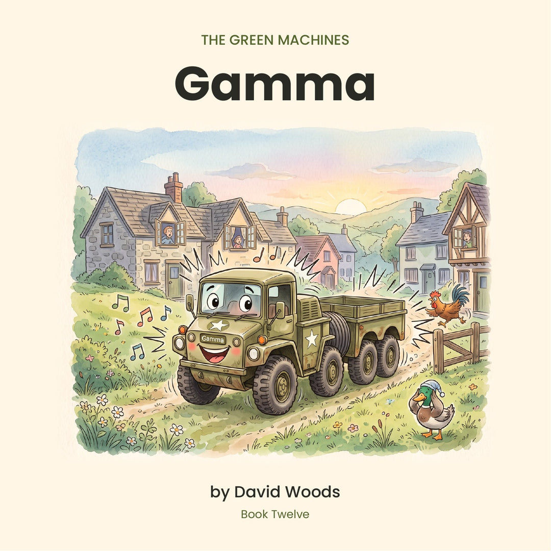 Front cover of Gamma, The Green Machines Book Twelve, a children's picture book by David Woods