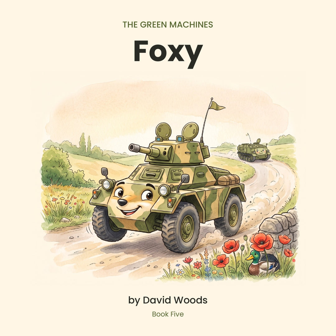 Front cover of Foxy, The Green Machines Book Five, a children's picture book by David Woods