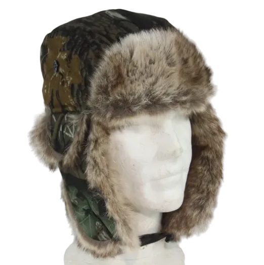 Highlander Tree Deep Camo Trapper Hat with Protective Brim Size Small