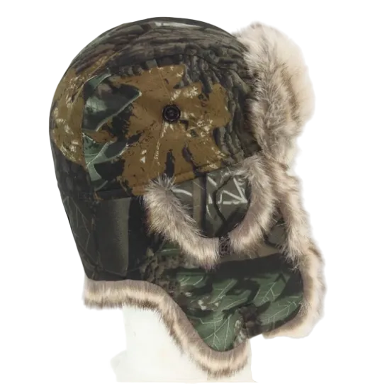 Highlander Tree Deep Camo Trapper Hat with Protective Brim Size Small
