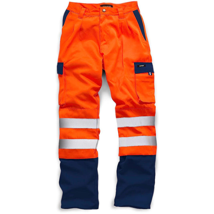 Mens Hi Vis Polycotton Safety Work Trousers - HV039-2