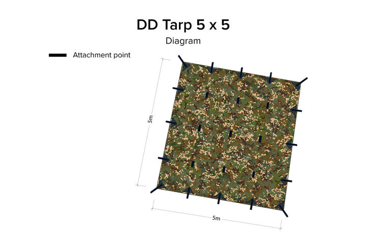 DD Hammocks 5 x 5 tarp MC