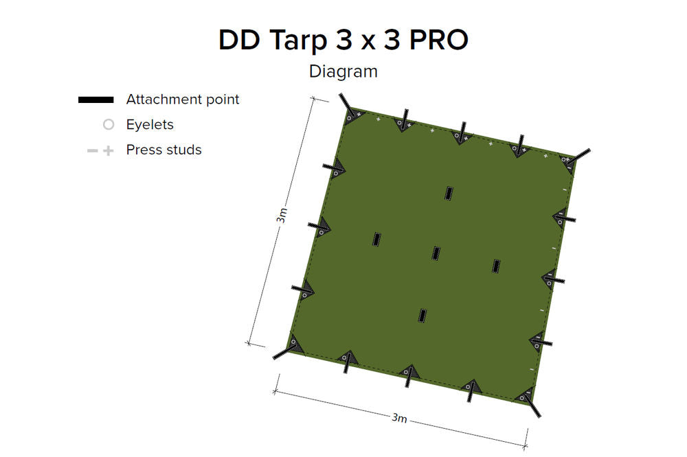 DD Hammocks 3x3 Tarp Pro