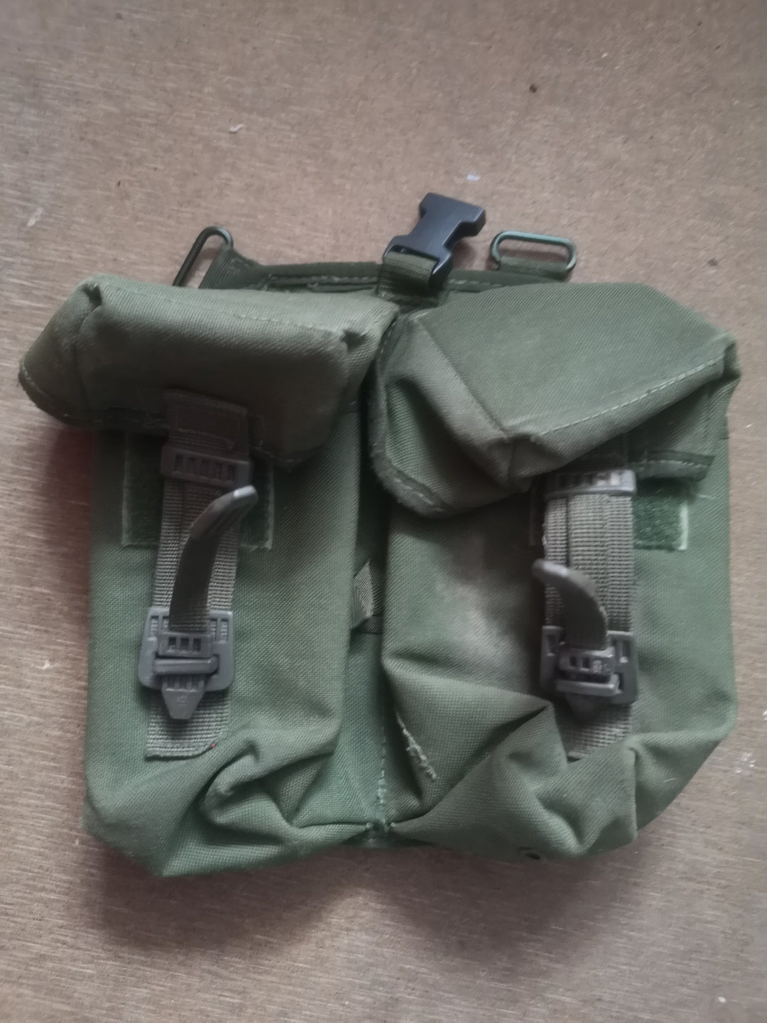 British Army OG PLCE Double ammo Pouch