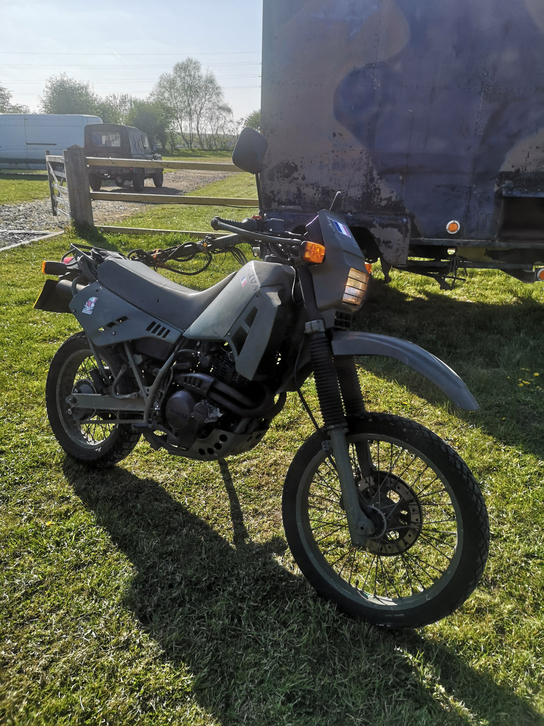 Cagiva w12 T4E Ex French army Motorcycle - Green