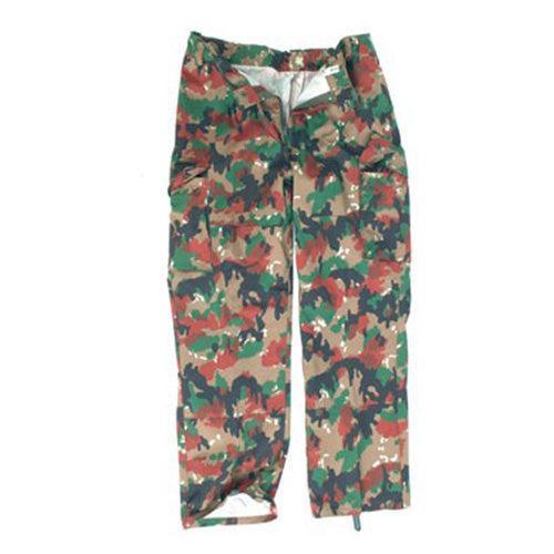 Swiss camo print trousers