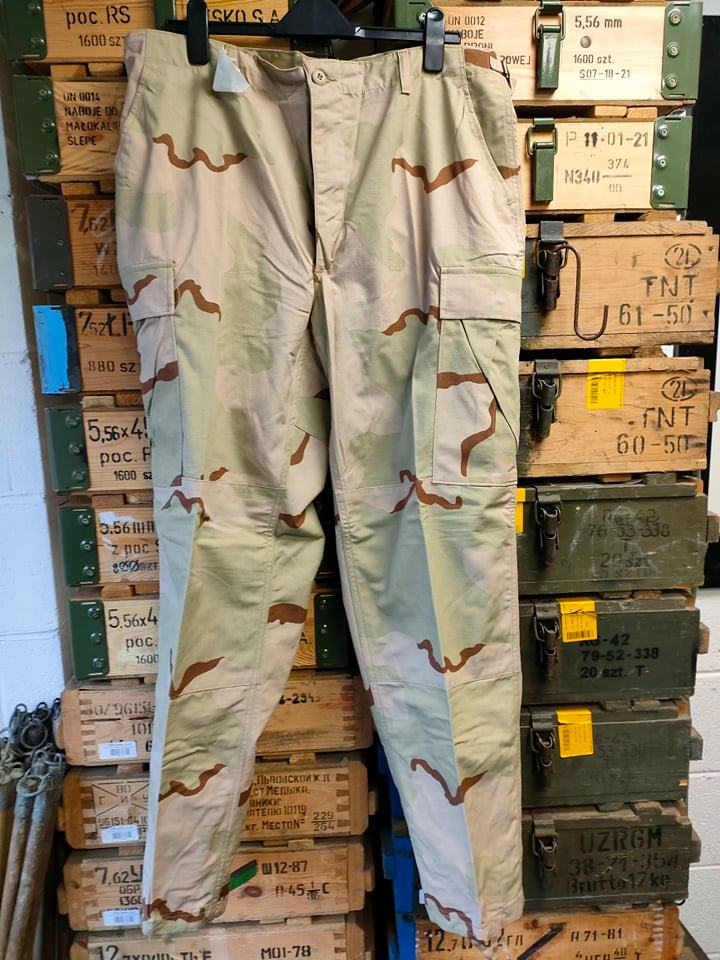 Genuine US Army Tri Colour Desert Trousers - Unissued