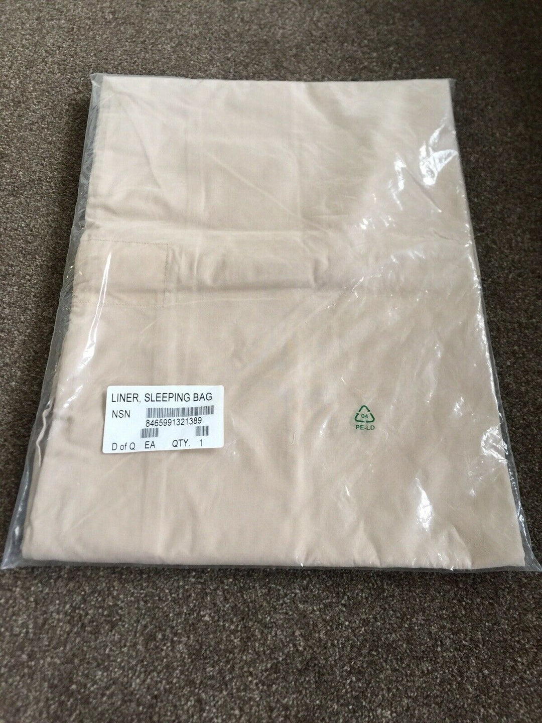 British Army Desert Cotton Sleeping bag liner