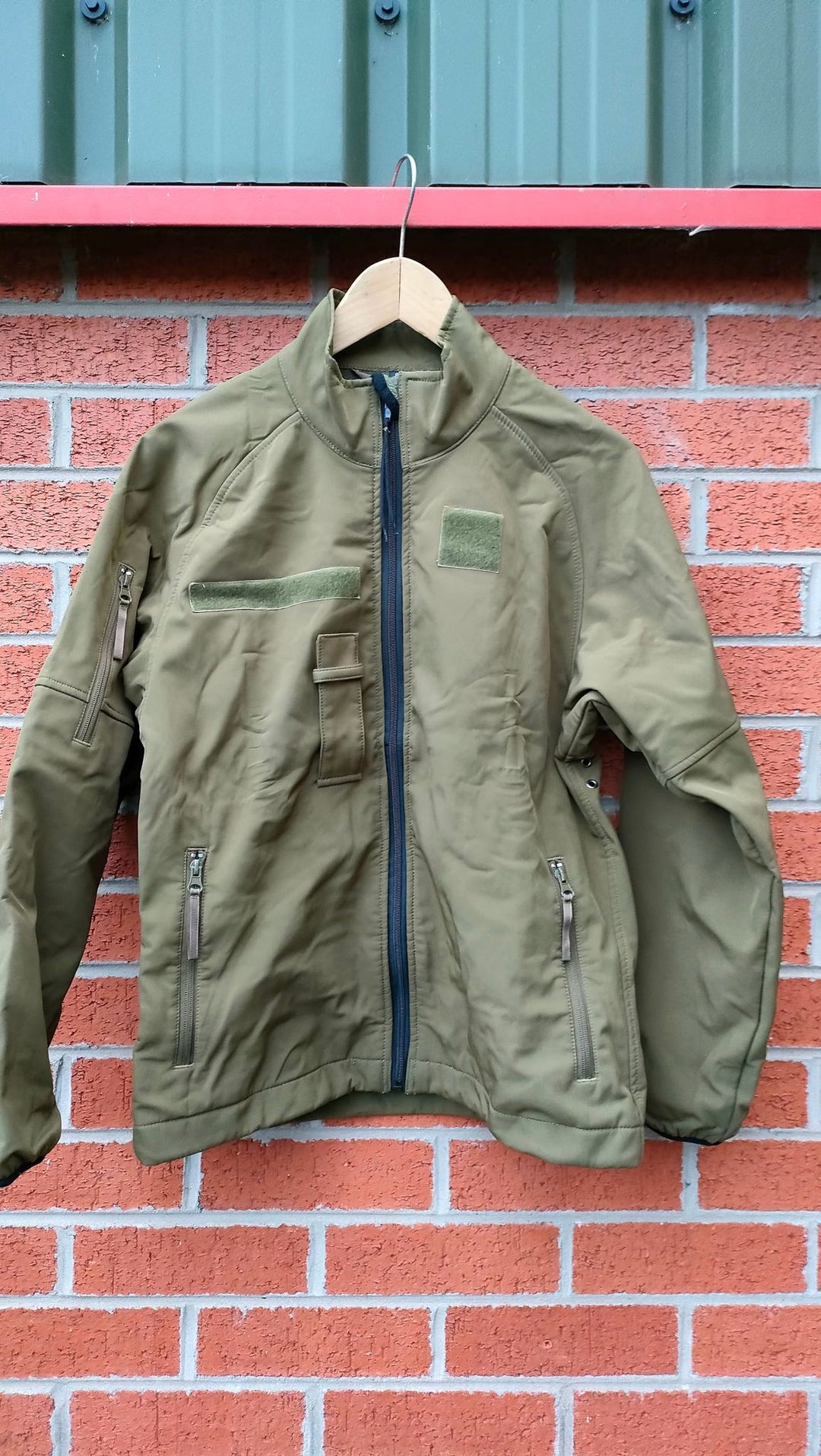 green soft shell jacket