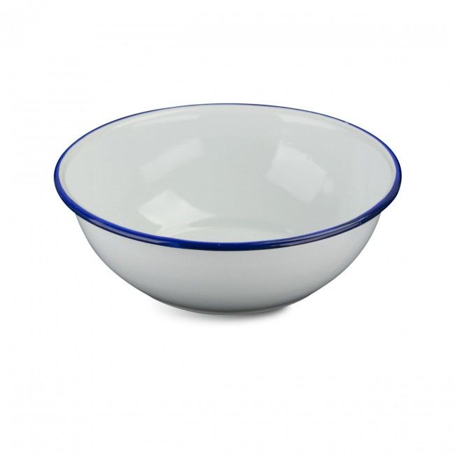 White Enamelware Bowl
