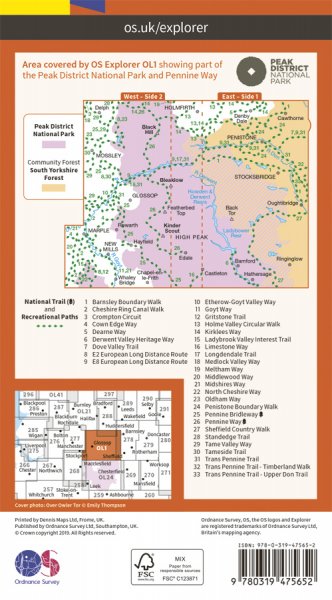 The Peak District OS Explorer OL01