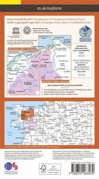 Snowdon/Yr Wyddfa OS Explorer OL17