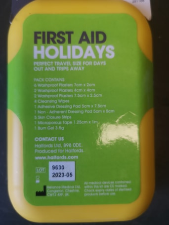 First Aid Pack - Holiday / Travel