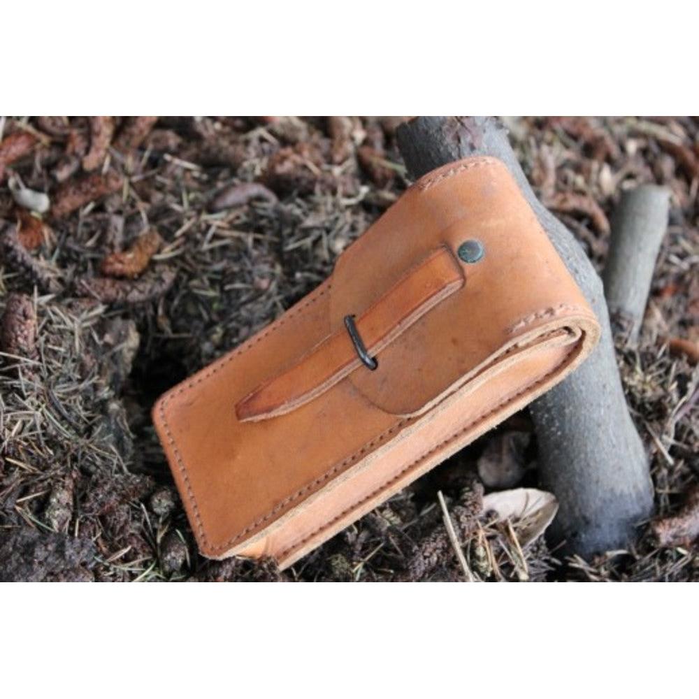 French Leather Magazine Pouch