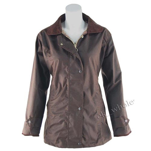 Ladies Game Fitted Antique Wax Jacket-1