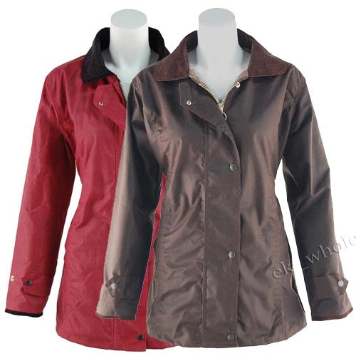 Ladies Game Fitted Antique Wax Jacket-0