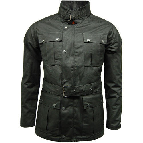 Game Continental Belted Motorcyle Wax Jacket-3