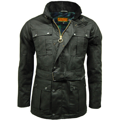 Game Continental Belted Motorcyle Wax Jacket-1