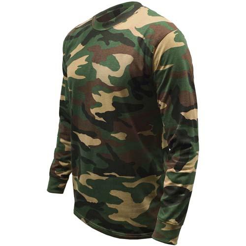 Game Woodland Camouflage Long Sleeve T Shirt-1