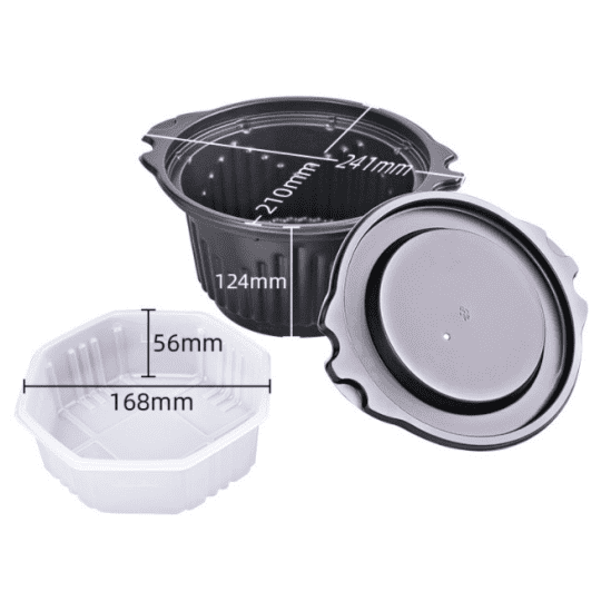 Flameless Ration Heat2Eat Self-Steamer - Black (Medium pot) with 2 HeatStones