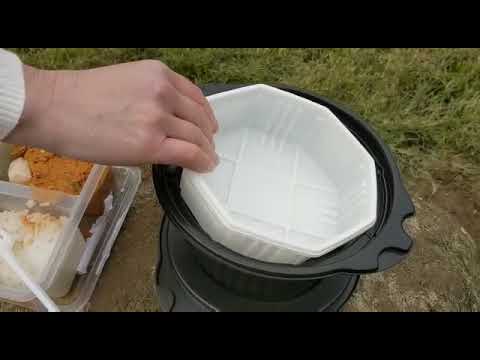 Flameless Ration Heat2Eat Self-Steamer - Black (Medium pot) with 2 HeatStones