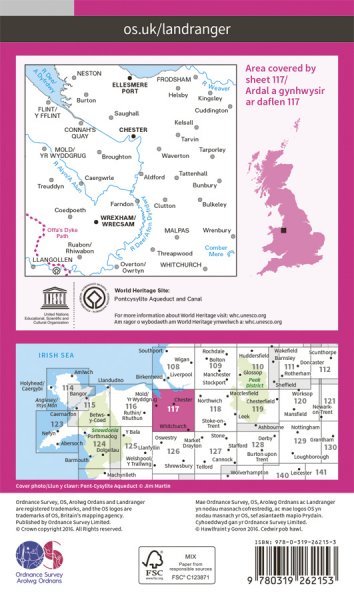 Ordnance Survey Landranger 117 Chester & Wrexham, Ellesmere Port